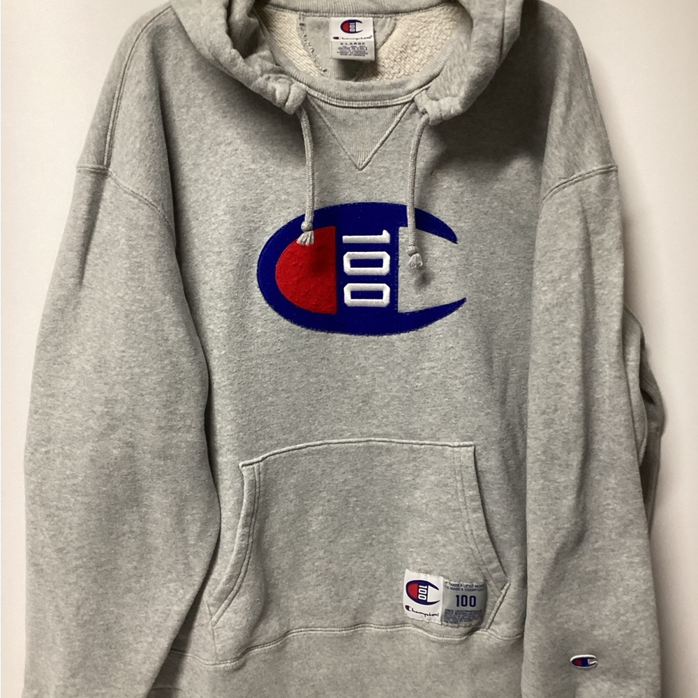 Champion Heather Gray Pullover with Logo